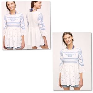 Anthropologie Tops - Anthropologie Mermaid Meadowbrook White Johnny Top Anthropologie Tops - Anthropologie Mermaid Meadowbrook White Johnny Top